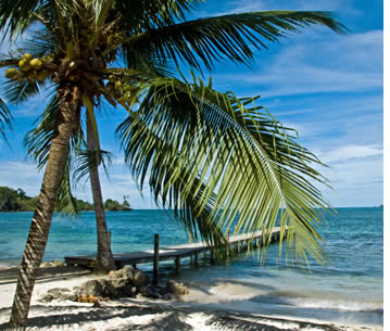 Stranden på Carenero i Bocas del Toro, Panama